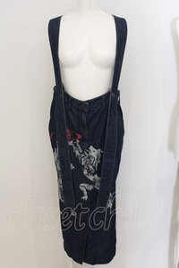 【USED】Vivienne Westwood / ホース＆ライオンショルダーストラップ付ストレートデニムスカート 【中古】 O-24-05-19-035-sk-YM-OS