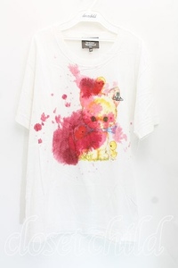 [USED]Vivienne Westwood MAN / TS/KITTY WITH WINE STAINS relax футболка 46 белый [ б/у ] H-24-05-19-039-ts-OD-ZH