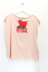 【USED】Vivienne Westwood / MORAL OUTRAGEスクエアTシャツ FREE ピンク 【中古】 H-23-12-17-093-ts-OD-ZH