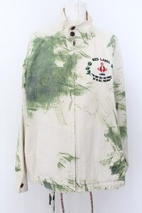 【USED】Vivienne Westwood / GRASS STAIN ブルゾン 00 アイボリーｘグリーン 【中古】 O-24-05-05-005-jc-YM-OS