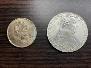 A/1406 中国1円銀貨 ハプスブルク家銀貨 2枚セット