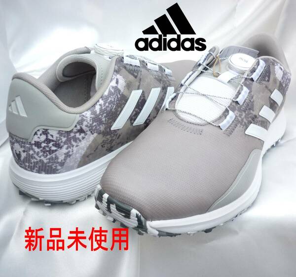 新品27.5cm★アディダス adidas　S2G SL BOA 23メンズ ゴルフシューズ 幅広GV9415グレー軽量防水アッパー