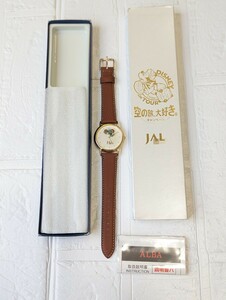 ☆稼働品 美品☆JAL ディズニーオンツアー 腕時計 SEIKO ALBA ミッキーマウス 日本航空 Disney クォーツ /1円〜