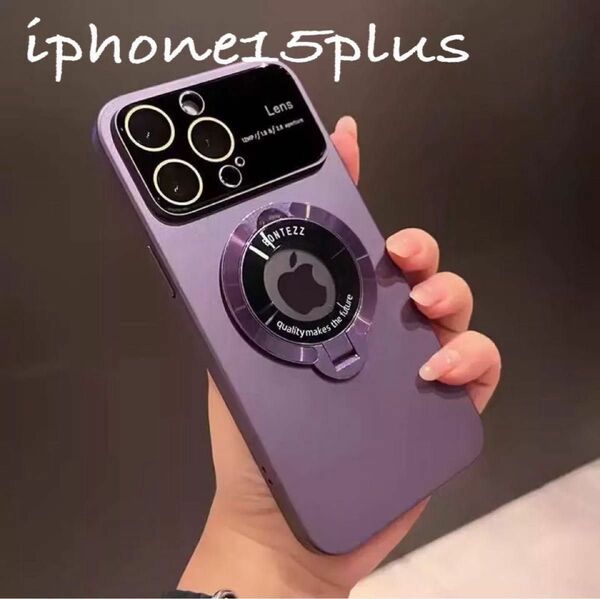 スマホ保護カバーiphone15Pro スマホケース TPU カバー レンズ保護カバー 紫 パープル カメラ保護 SALE