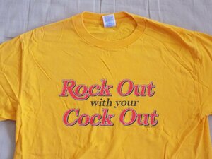 USA古着 90s 00s VINTAGE S/S 半袖 USED Tシャツ M イベントTシャツ Rock Out with your Cock Out ブラックジョーク