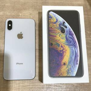 ★ 1円スタート!! 初期化済!! バッテリー社外品 faceID使用不可 ★ iPhoneXS シルバー ホワイト 256GB 箱 Apple スマホ 付属品付 EB0