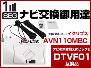 GPS一体型アンテナキット ワンセグ フィルムアンテナ 専用 両面テープ付き コードセット一式 イクリプス AVN110MBC適合 DTVF01互換(dttas02