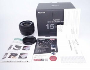 【極上品】富士フイルム FUJIFILM フジノン ズーム ブラック XC 15-45mm f/3.5-5.6 OIS PZ / 元箱・付属品付 【W03096A】