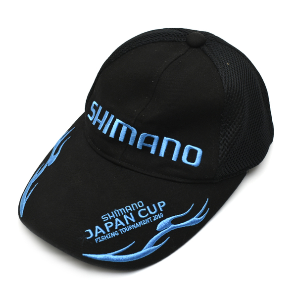 良好 SHIMANO シマノ JAPAN CUP 2019 ロングビル キャップ ブラック×ブルー size.56～59cm