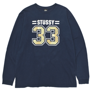 stussy Stussy chocolate chip duck number ring TRIBE T-shirt long sleeve long T size.XL