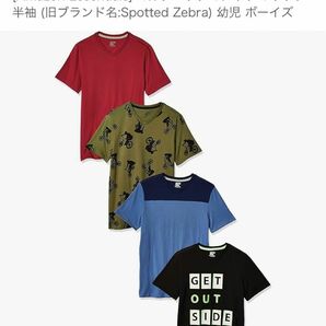 [Amazon Essentials] マルチパック Tシャツ Vネック 半袖 幼児 ボーイズ90サイズ2T 4枚セット