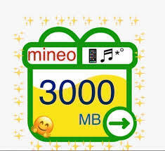 3GB　3000MB　mineo　パケットギフト　即決　マイネオ　リピート不可