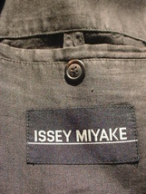 ★ISSEY MIYAKE 三宅一生のジャケット　ダークブラック・濃いネズミ色系　XL（２L～）サイズ　　レトロ_画像7