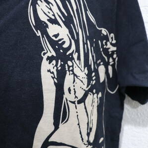 即決 1990年代 HYSTERIC GLAMOUR ヒステリックグラマー 90’s 両面プリント ブランドロゴ＆ヒスガールプリント Tシャツ レディースFREE 黒の画像3