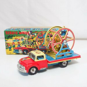 .. игрушка производства *Ferris Wheel Friction Operated with Bell 1950 годы изначальный с коробкой закончившийся товар редкий товар * Vintage товар 