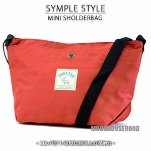  free shipping Mini shoulder bag lady's men's diagonal .. bag diagonal .. messenger bag sakoshu shoulder pouch red *
