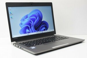 1円スタート ノートパソコン Windows11 東芝 dynabook R63 第8世代 Core i5 1.6GHz SSD256GB メモリ8GB Windows10 カメラ 薄型 13.3 カメラ