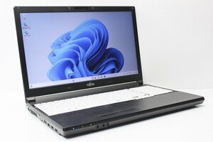 1 иен старт ноутбук Windows11 Fujitsu LIFEBOOK A577 15.6 дюймовый DVD Drive no. 7 поколение Core i5 SSD256GB память 8GB 10 ключ 