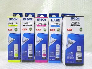 ★未使用 エプソン EPSON 純正 インクボトル マラカス ハーモニカ (MKA-BK HNA-Y HNA-M HNA-C HNA-PB) 5本セット w51315