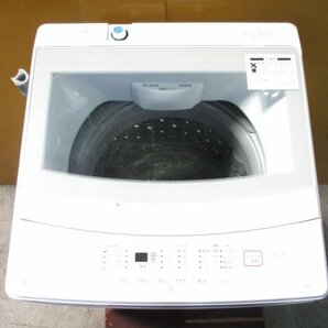 ◎2021年製 NITORI ニトリ 全自動洗濯機 6kg NTR60 コンパクト ガラス扉 ガラストップ ホワイト 直接引取OK w4162の画像2