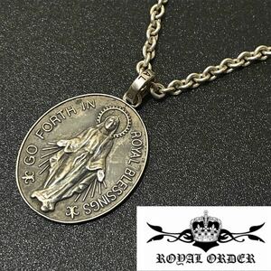 ROYAL ORDER ロイヤルオーダー ROYAL BLESSINGS コインシリーズ キリスト ロゴ ペンダント ネックレス メダイ 聖母マリア SV925 正規品