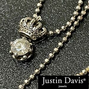 Justin Davis JULIETE ジャスティンデイビス ジュリエット クラウン ジルコニア クリア ストーン ネックレス シルバー SV925 正規品