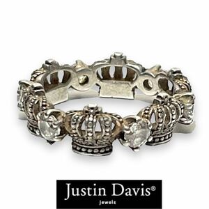 Justin Davis Justin Davis CHERISH with STONE Crown циркон Stone кольцо прозрачный SV925 кольцо стандартный товар 