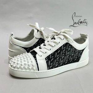 正規品 Christian Louboutin Louis Junior Spikes FLAT クリスチャン ルブタン ルイス ジュニア スパイク ローカット スニーカー 42 1/2