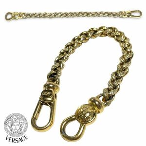 Giovanni Versace metal fox tail chain bracelet ジャンニ ヴェルサーチ ラインストーン ゴールドチェーン ブレスレット メデューサ 正規
