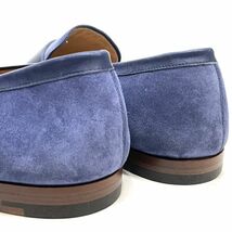 保管品 LOUIS VUITTON SUEDE LEATHER PENNY LOAFERS ルイ・ヴィトン スエードレザー シューズ LV モノグラム コインローファー 6 正規品_画像7