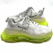 BALENCIAGA Triple S EU 42 CLEAR SOLE バレンシアガ トリプル エス ホワイト クリアソール 厚底 ソール シューズ ダットスニーカー 正規品_画像5