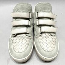 Bottega Veneta ボッテガ ヴェネタ Low-cut sneakers イントレチャート スエード レザー シューズ ベルクロ ローカット スニーカー 42 正規_画像3