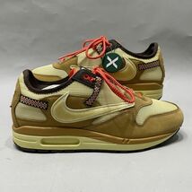 新品 正規 Travis Scott × Nike Air Max 1 CJ Wheat トラビス スコット×ナイキ DO9392 701 エアマックス ヴィード ローカット US11_画像5