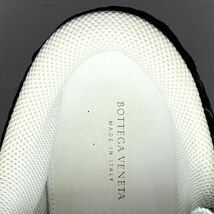正規品 Bottega Veneta ボッテガ ヴェネタ SNEAKER PELLE イントレチャート スエード レザー ローカット スニーカー 42 白×黒 メンズ_画像9