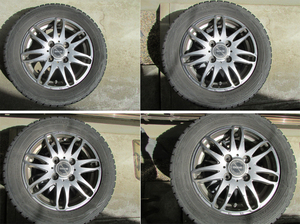 スタッドレス4本　アルミホイール付　155/65R13 13×4.00　4穴PCD100