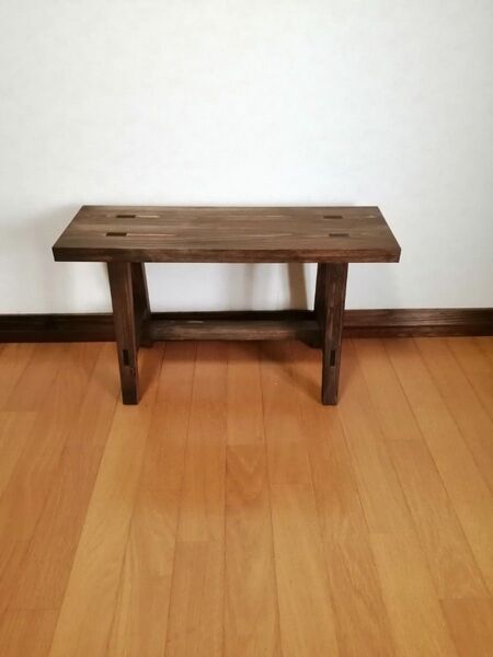 木製フラワースタンド 花台 幅60cm×高さ35cm スツール ベンチ 猫犬