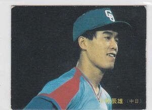 ●1987カルビー 【小松 辰雄】 BASEBALL CARD No.１２：中日