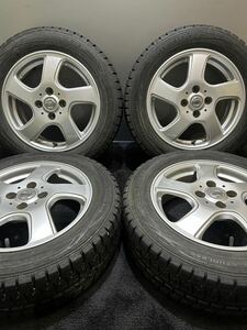 ★175/65R15 DUNLOP/WINTER MAXX WM01 19年製 日産 純正 15インチ 5.5J ＋40 100 4H スタッドレス 4本 ノート マーチ キューブ (南3-F615)