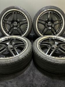 ★235/35R19 NITTO/NT555 G2 19年製 TWS 105S 19インチ 8J ＋46 112 5H 夏タイヤ 4本 アウディ RS3 RS4 (1-F641)