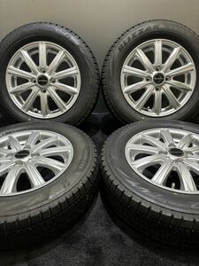 ★165/70R14 BRIDGESTONE/VRX2 20年製 BALMINUM 14インチ 4.5J ＋45 100 4H スタッドレス 4本 ハスラー フレア (南1-F679)