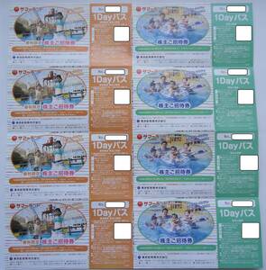  Tokyo Metropolitan area horse racing stockholder complimentary ticket Tokyo summer Land 1Day Pas 8 pieces set * stockholder invitation ticket pool *.. packet post mini including carriage 