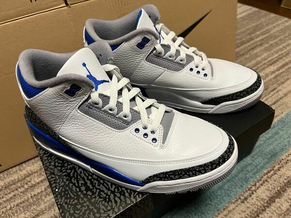 【中古・美品】NIKE AIR JORDAN 3 RETRO "Racer Blue" 27cm US9