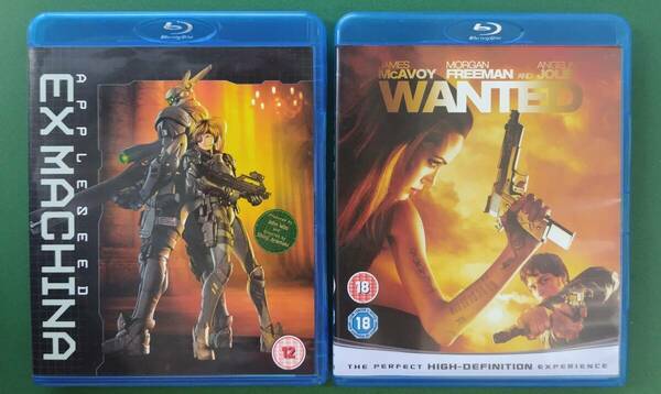 【欧州版 Blu-ray】 『ウォンテッド』＋『アップルシード－エクスマキナ』2本セット【202-1164】Wanted + Appleseed - Ex Machina