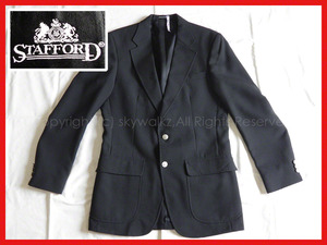 ★新品同様★ U.S.A. STAFFORD / 2B ジャケット / ブレザー / BLK / 38L / 銀ボタン / 美品＜クリーニング済＞