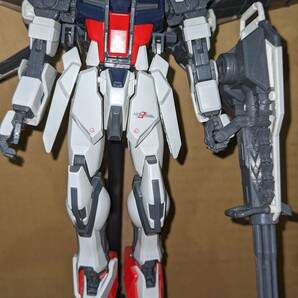 MG 1/100 ストライクガンダム＋I.W.S.P. （機動戦士ガンダムSEED）※素組み、デカール使用。頭部アンテナ、武装等欠品多数の画像6