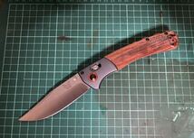 Benchmade 15080-1 Crooked ベンチメイド ナイフ ブラウン / 登山 釣り キャンプ ブッシュクラフト クマ対策 護身用 狩猟 鹿狩 猪狩 熊狩_画像2