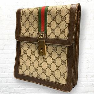 ジャンク GUCCI Parfumsグッチ ショルダーバッグ ハンドバッグ シェリーライン GG柄 PVC レザー 