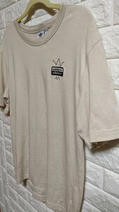 アディダス　adidas　Tシャツ　バックプリント　メンズ　2L　クリーム　