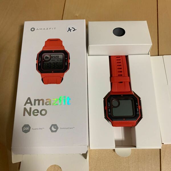 Amazfit Neo オレンジ　スマートウォッチ 日本語説明書 心拍数 睡眠モニタリング バッテリー寿命28日間 アマズフィット　SP170023