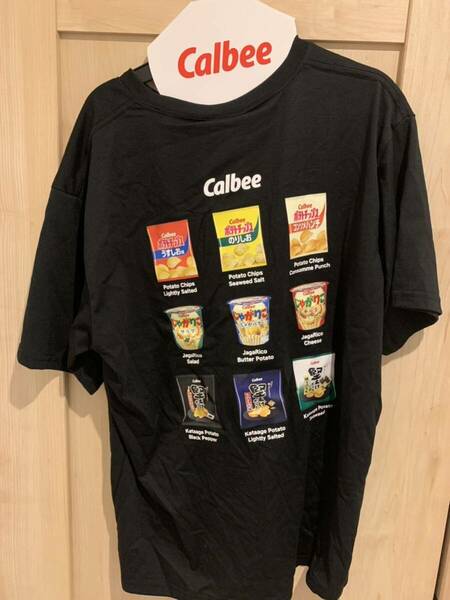 カルビー　ポテトチップス　じゃがりこ　堅揚げポテト　Ｔシャツ Ｌサイズ　キーホルダー付き　うすしお　のり　コンソメ　サラダ　チーズ